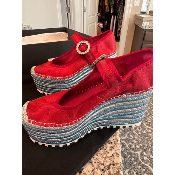 Marc Jacobs red multi-platform, sz 8 - Picture 2 of 6